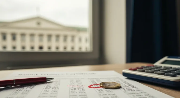 Dokument zaświadczenia bankowego o kredycie CHF z zaznaczonym błędem w tabeli kursowej